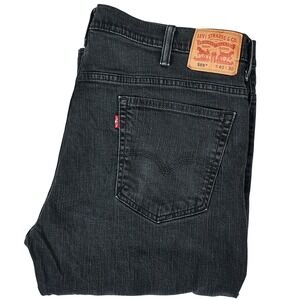 Levi's 569 Mens W40 L30 Black Jeans Loose Straight Fit Denim Pants